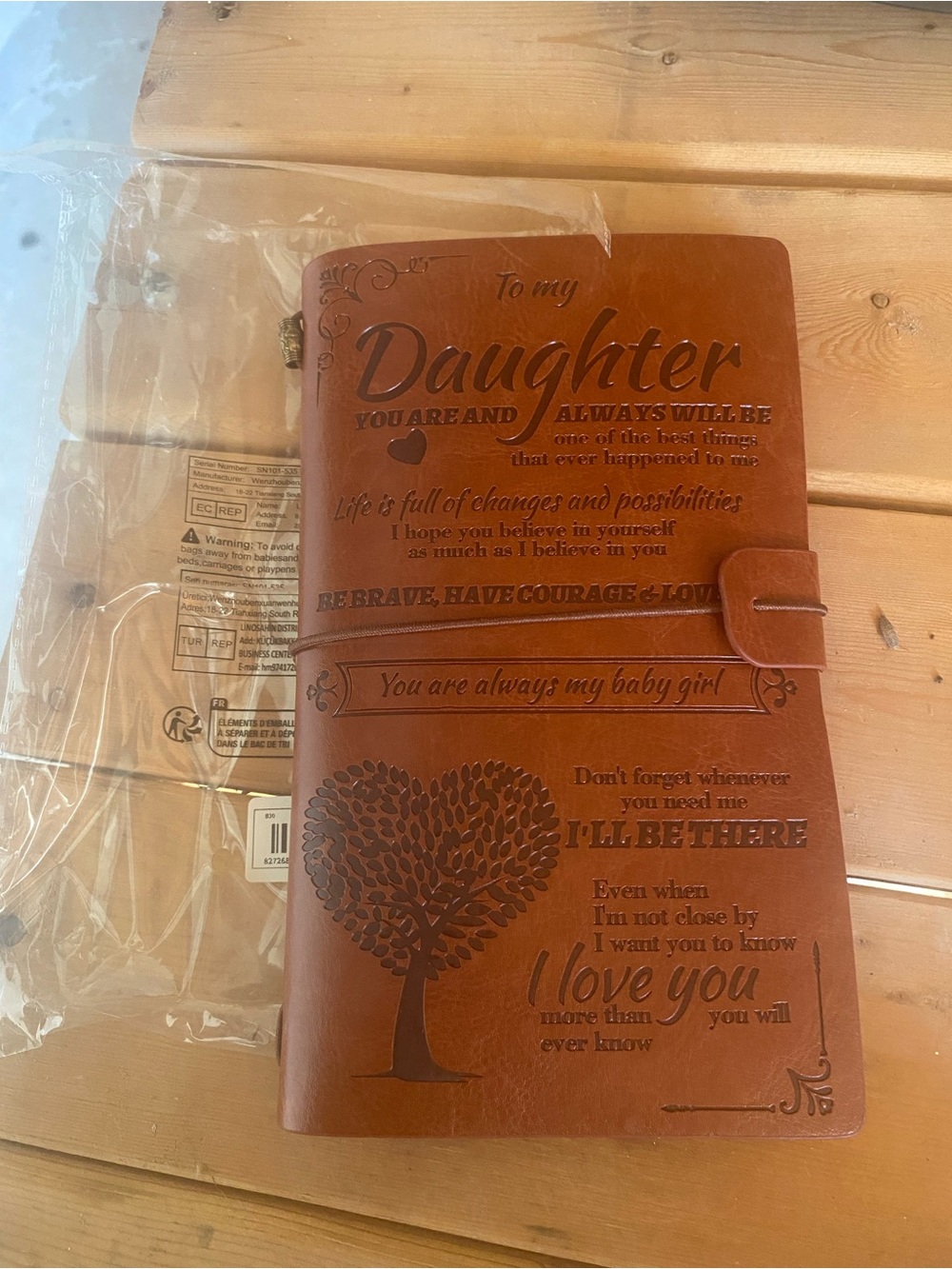 Leatherette 'To My Daughter' Journal - Brown